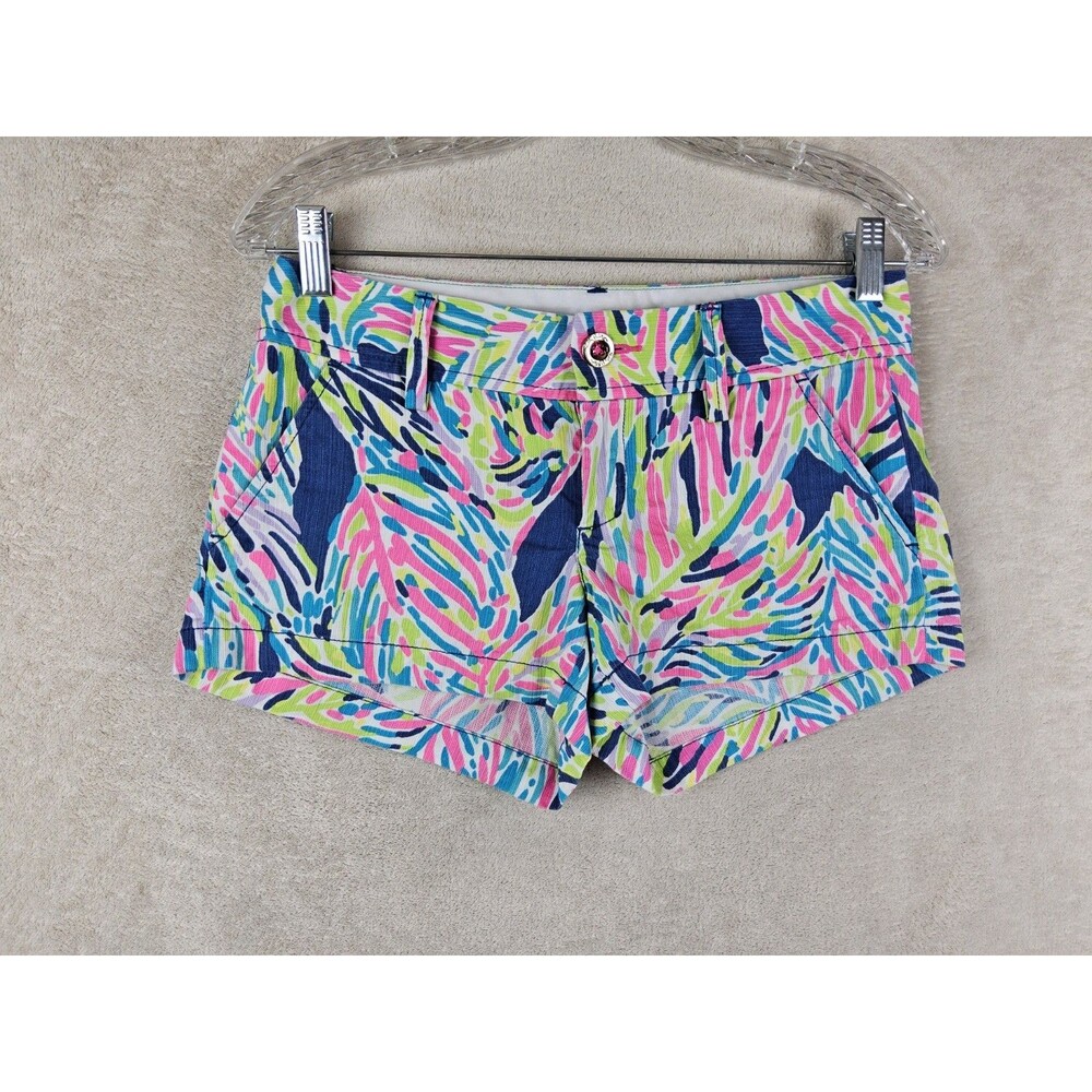 Lilly Pulitzer Women's The Walsh Shorts Multicolor Cotton Size 0